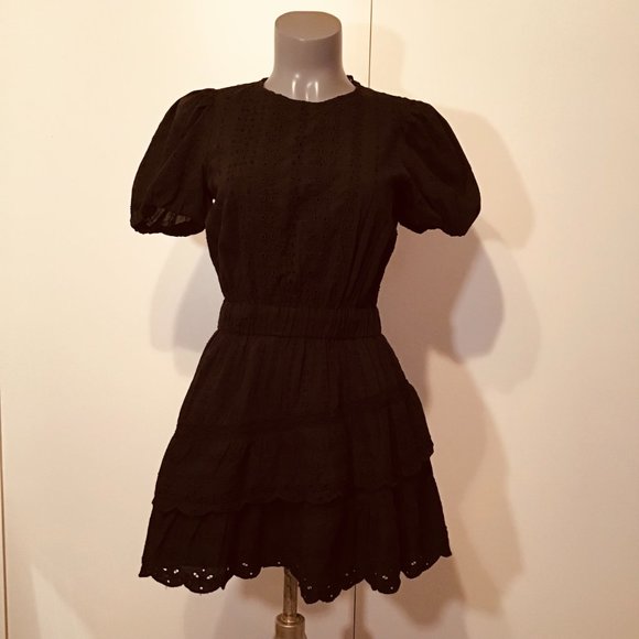 Zara Dresses & Skirts - Zara Black Embroidered Lace Dress NWT